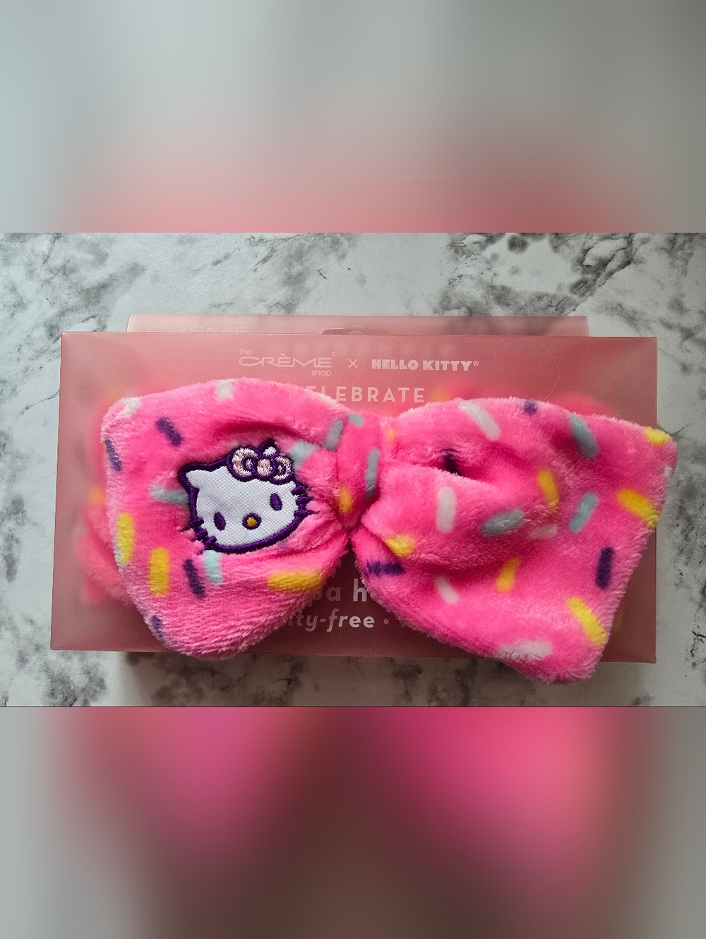The Crème Shop x Hello Kitty Celebrate Plush Spa Headband (NWT)